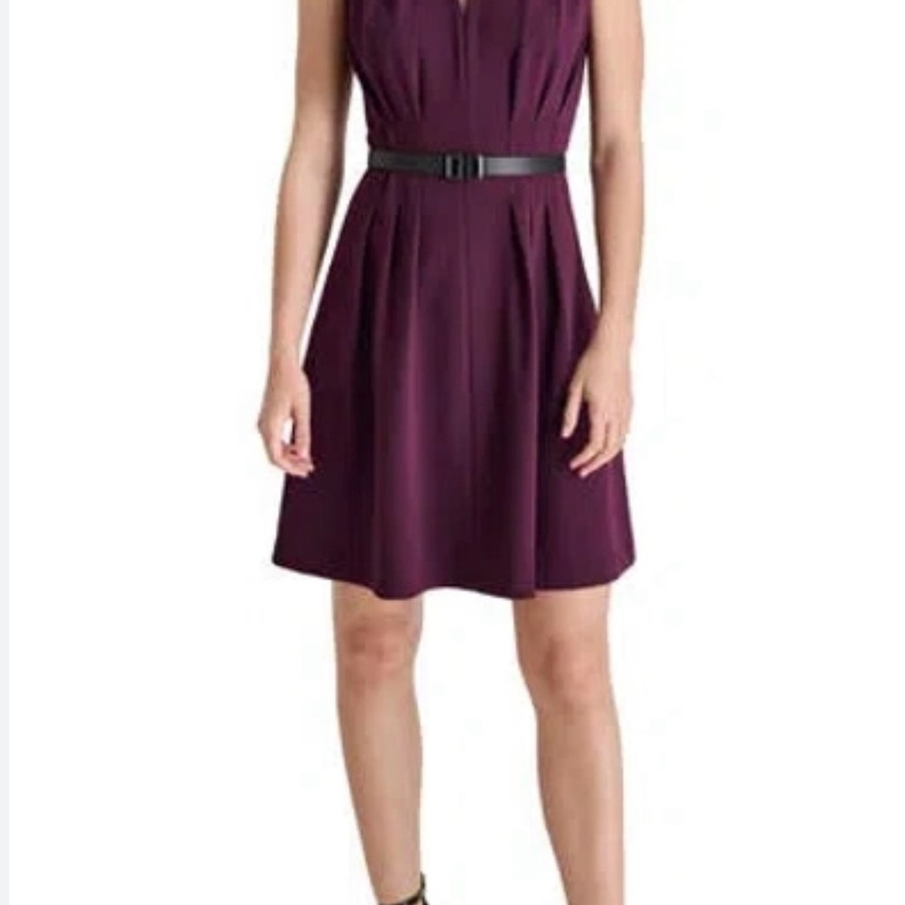 NEW Purple DKNY Sleeveless Fit & Flare Dress